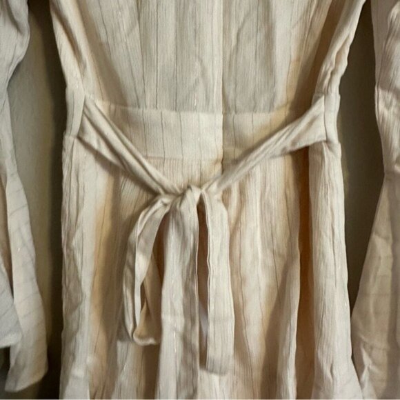 Fashion Nova Ring A Bell Stripe Romper - Ivory Size XS - Picture 9 of 16